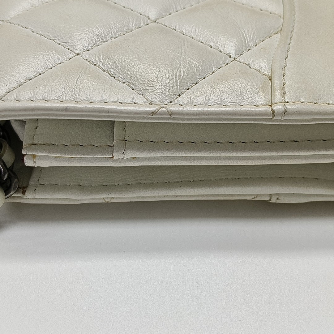 WOC Quilted Calfskin White