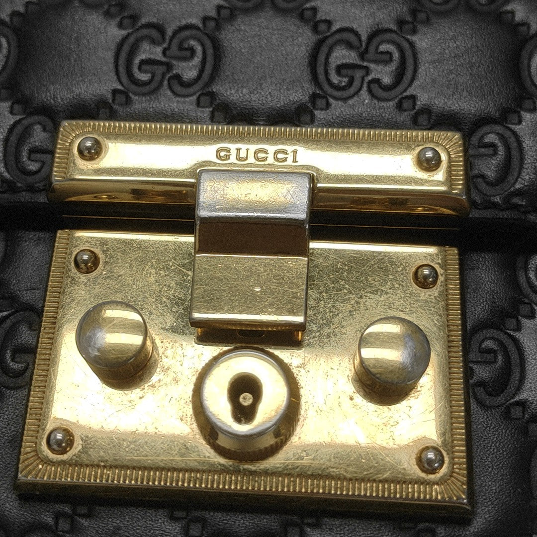 Padlock Small Monogram Calfskin Black