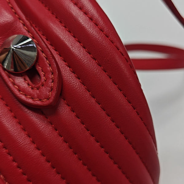 Quilted Calfskin Backpack Red