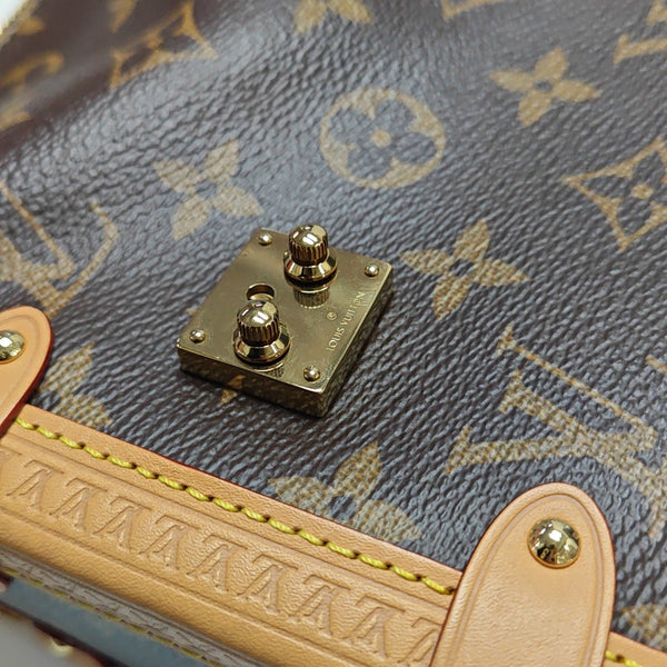 SIDE TRUNK MM Monogram Coated Canvas Brown