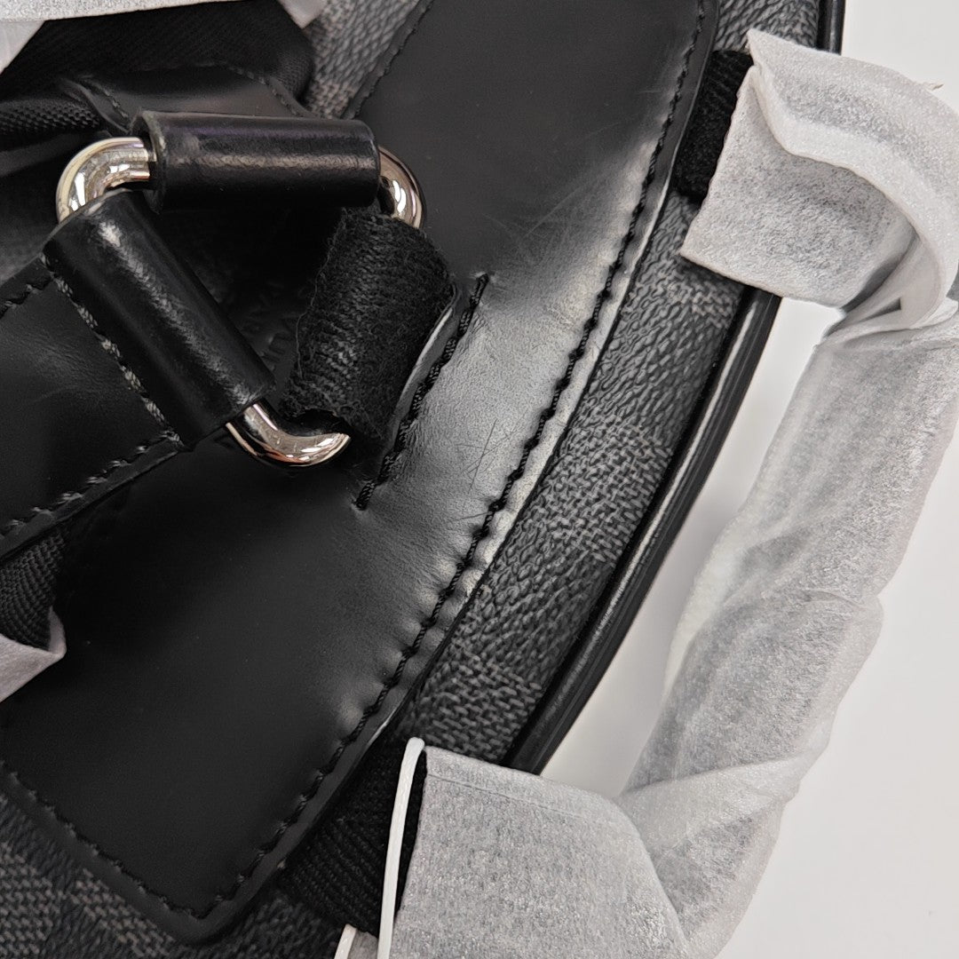 JOSH Damier Graphite Coated Canvas Gray