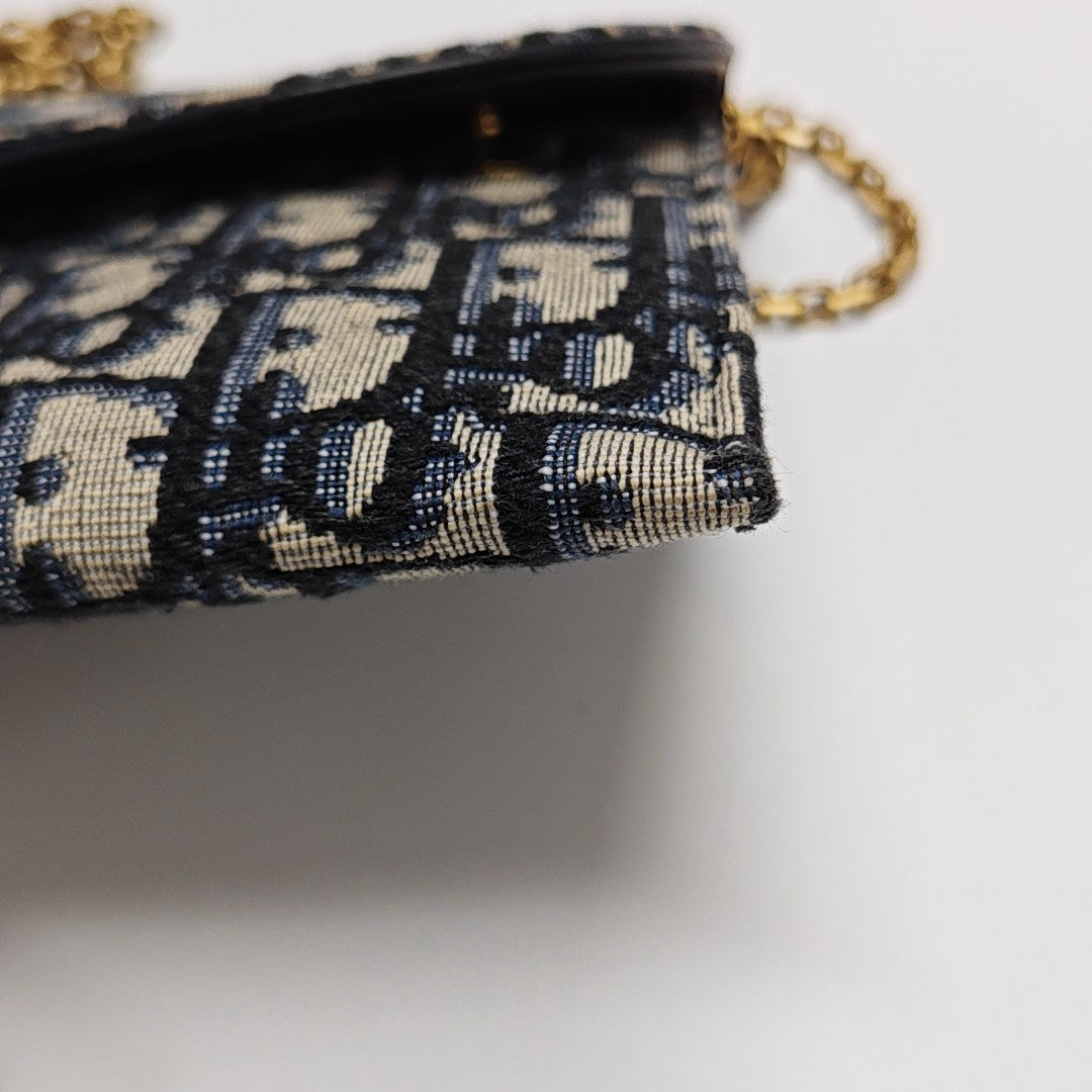 Saddle Small Oblique Canvas Blue