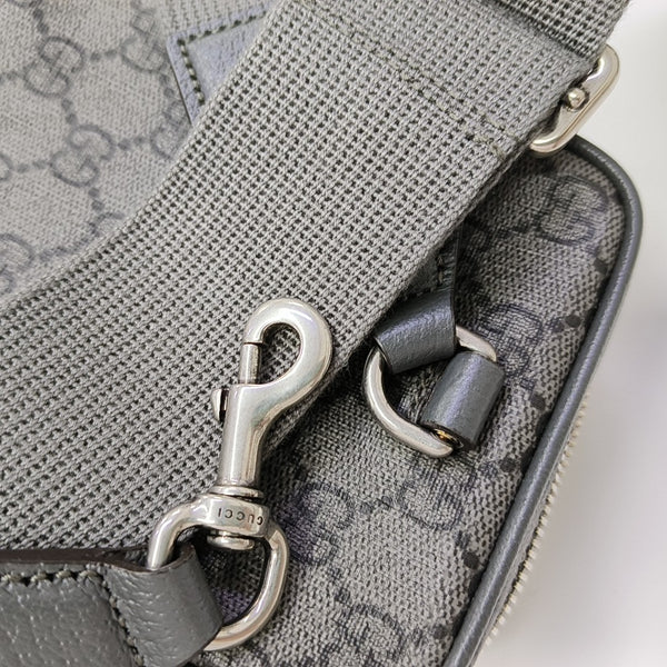 Ophidia Mini Monogram Coated Canvas Gray