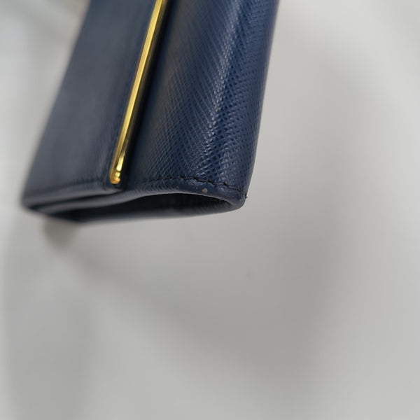 Calfskin Clutch Large Blue