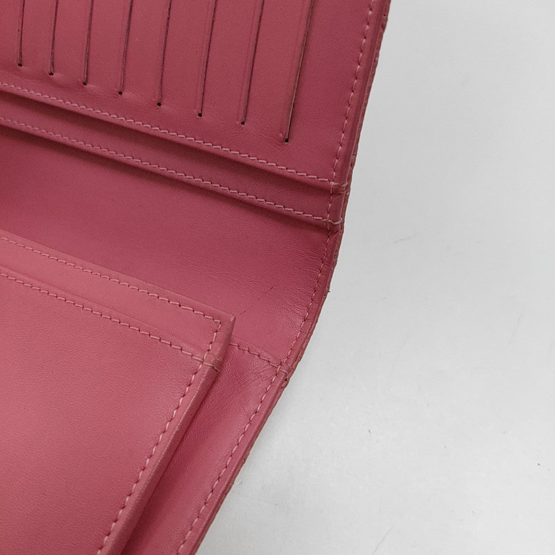 Quilted Calfskin Wallet Pink