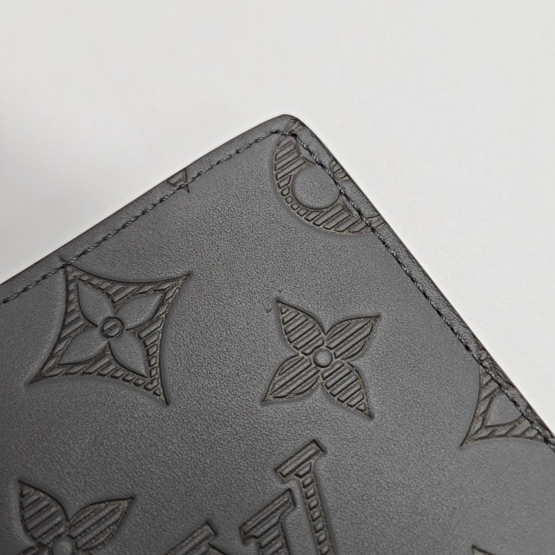 SLENDER Monogram Calfskin Gray Card Holder