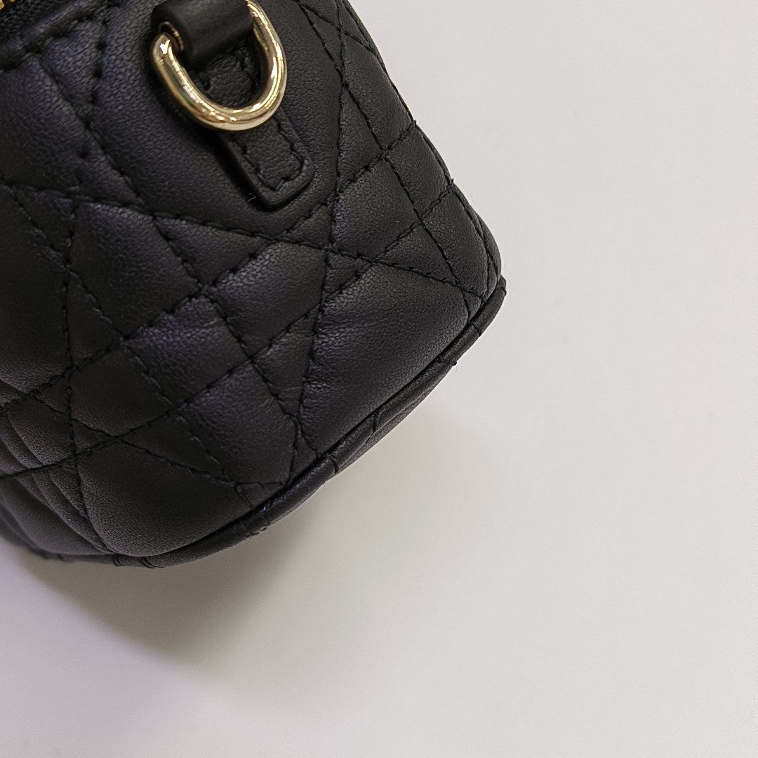Lady Dior Super Mini Cannage Lambskin Black