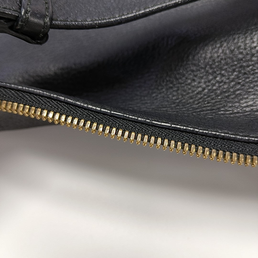 Calfskin Shoulder Bag Black