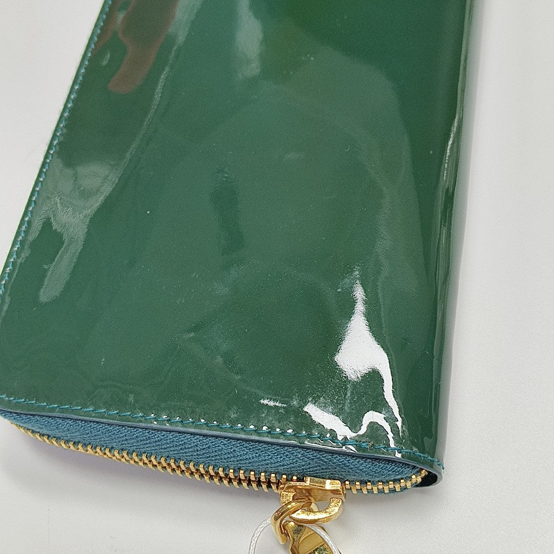 Patent Leather Wallet Green