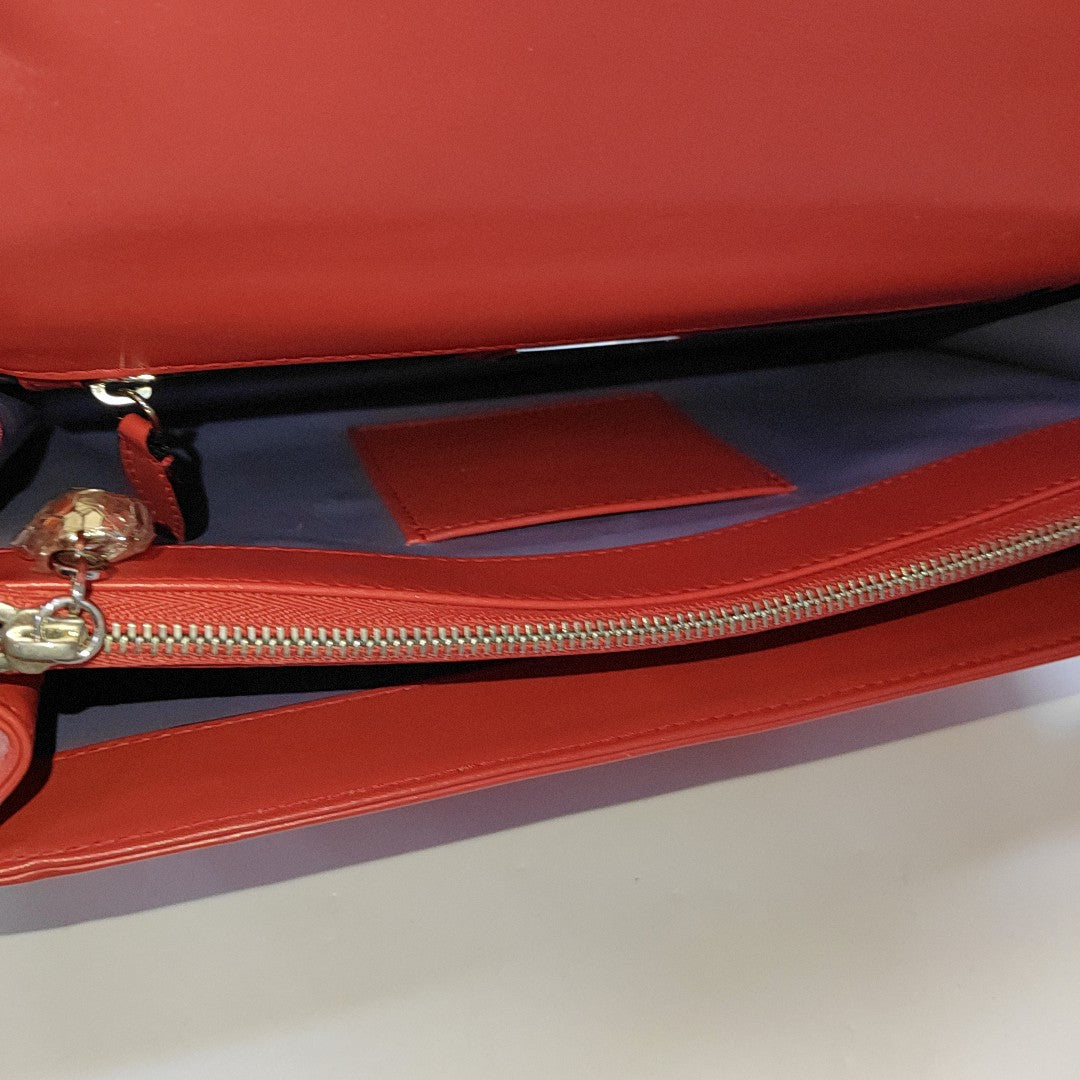 SERPENTI FOREVER Medium Calfskin Red