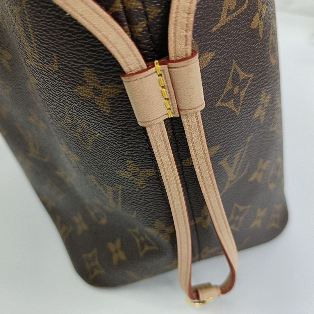 NEVERFULL MM Monogram Coated Canvas Brown