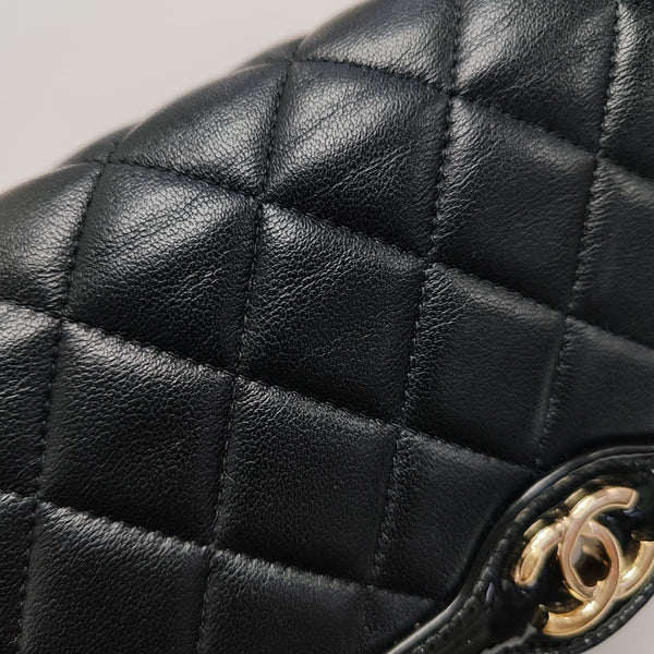 WOC Quilted Lambskin Black