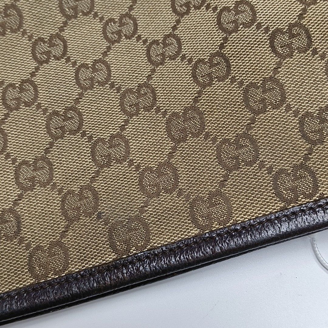 Monogram Canvas Shoulder Bag Brown