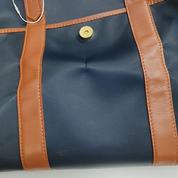Fabric Top Handle Bag Blue
