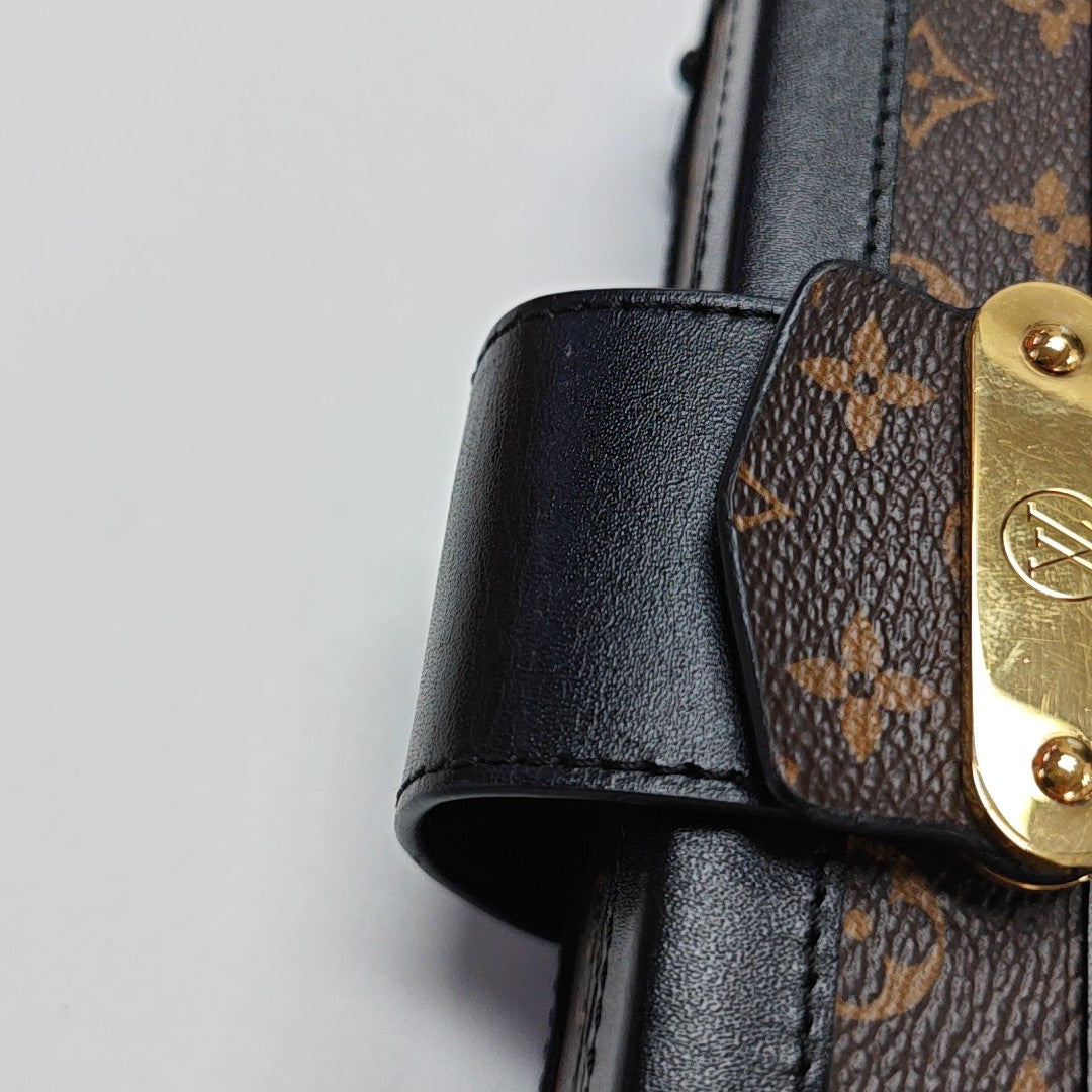PETITE MALLE Monogram Coated Canvas Brown