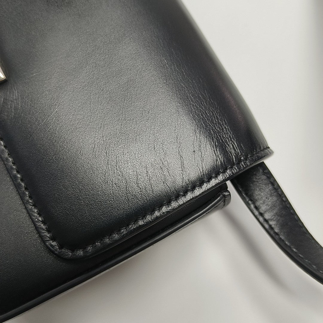 Calfskin Shoulder Bag Black