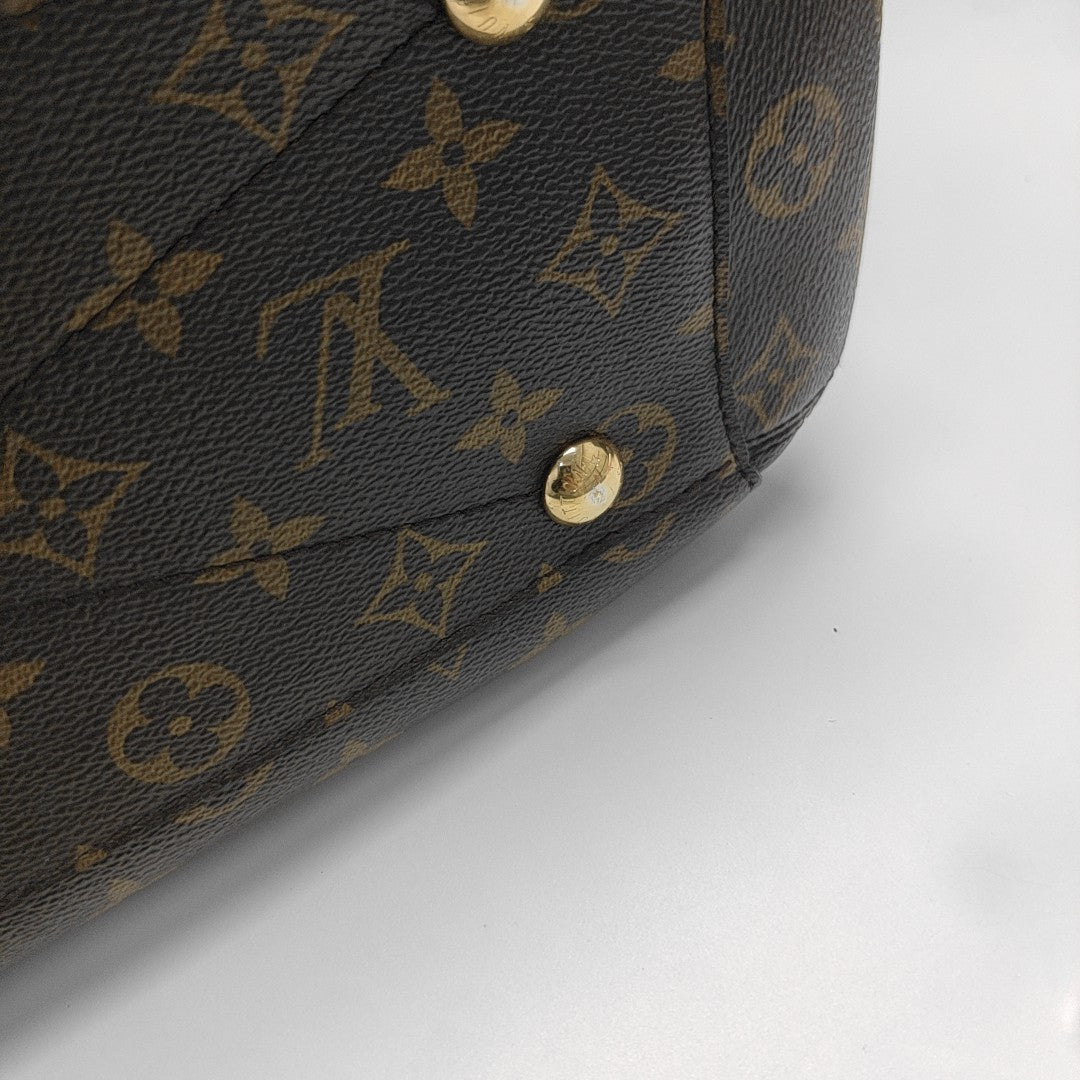 MONTAIGNE GM Monogram Coated Canvas Brown