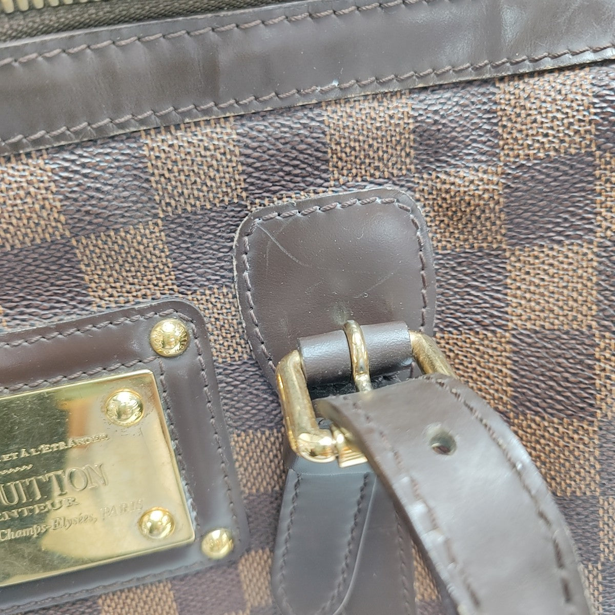BERKELEY Damier Ebene Coated Canvas Brown