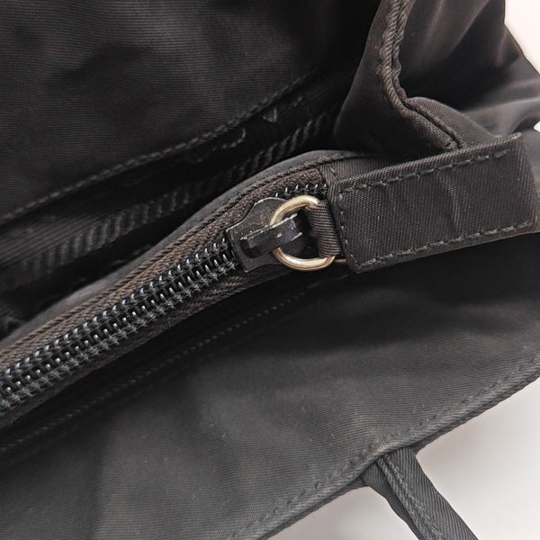 Nylon Top Handle Bag Black