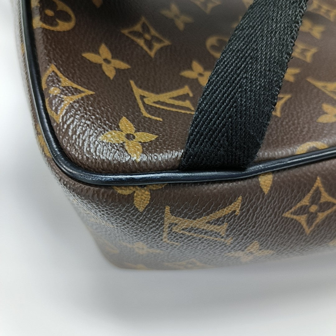 JOSH Monogram Coated Canvas Brown