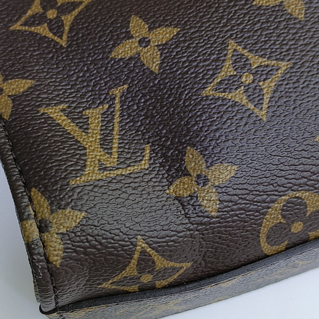 SAC PLAT BB Monogram Coated Canvas Brown