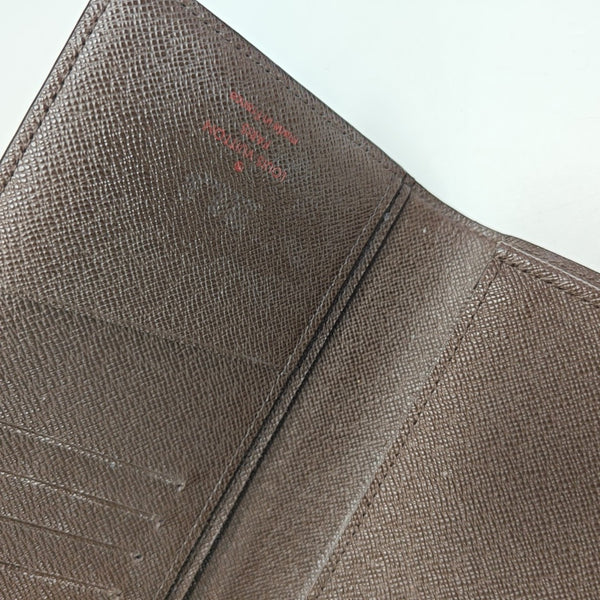BRAZZA Damier Ebene Coated Canvas Brown Wallet
