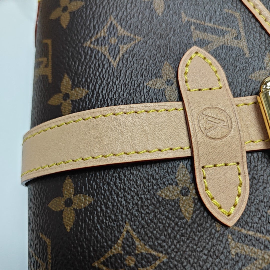 SAUMUR BB Monogram Coated Canvas Brown