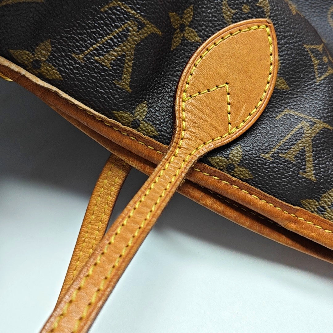 NEVERFULL MM Monogram Coated Canvas Brown