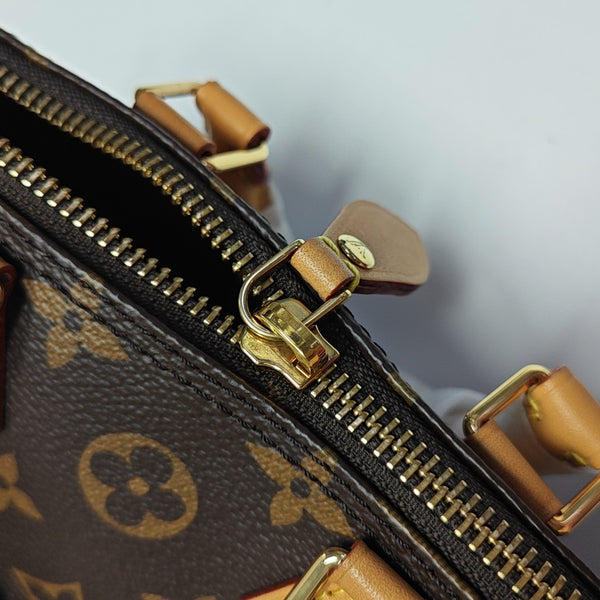 SPEEDY Nano Monogram Coated Canvas Brown