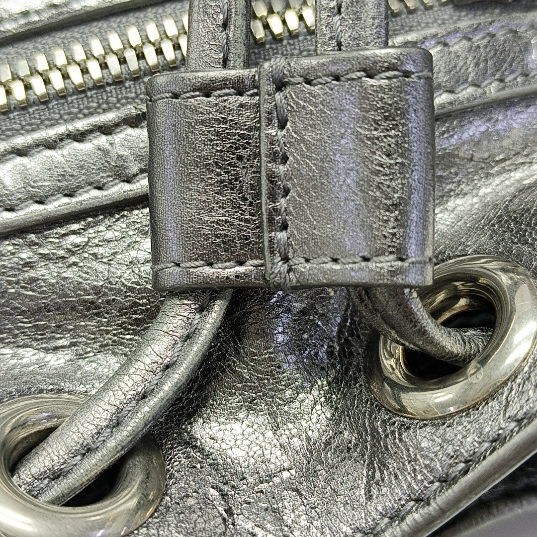 Le Cagole Calfskin Silver