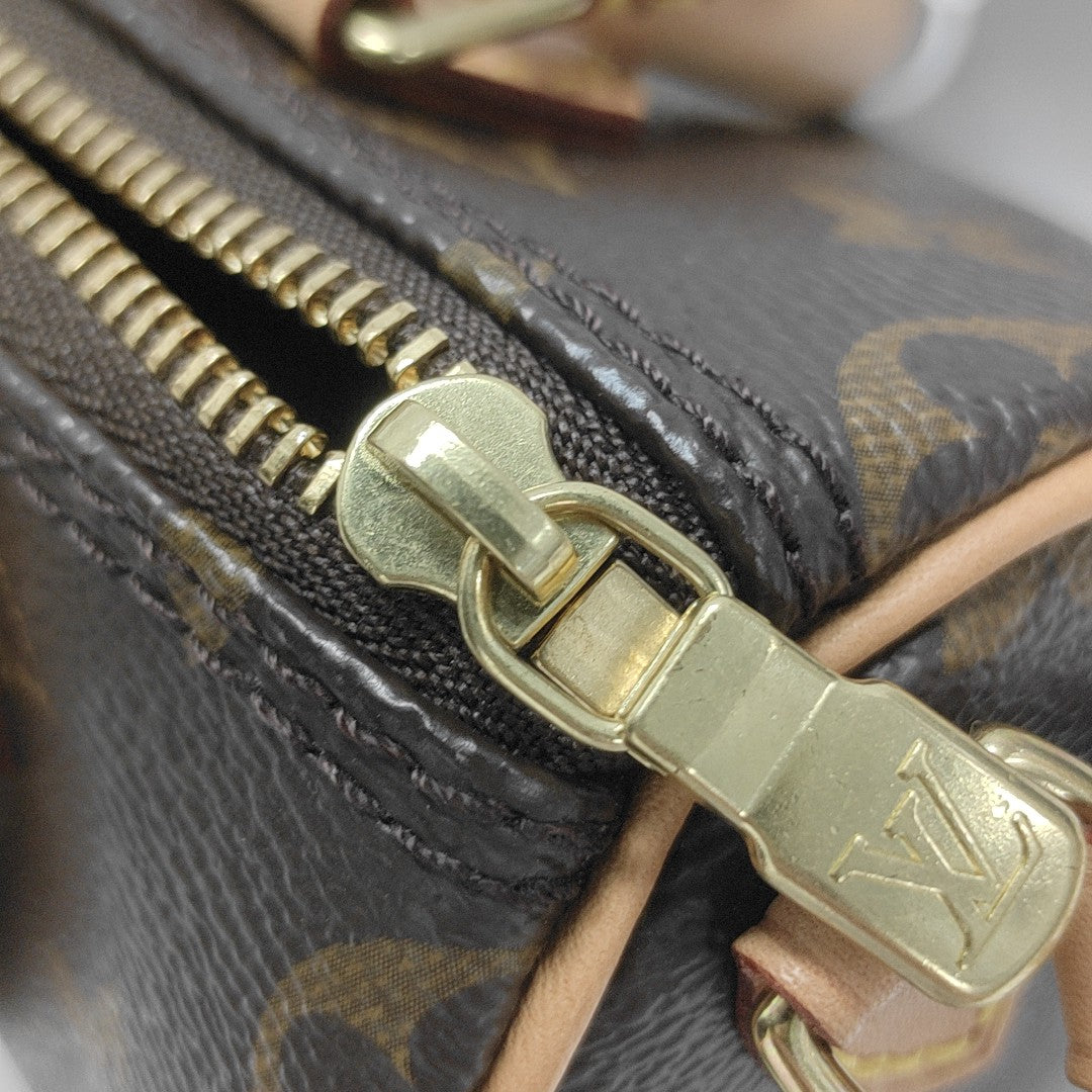 SPEEDY Nano Monogram Coated Canvas Brown