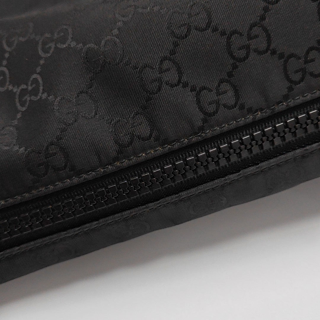 Monogram Fabric Belt Bag Black