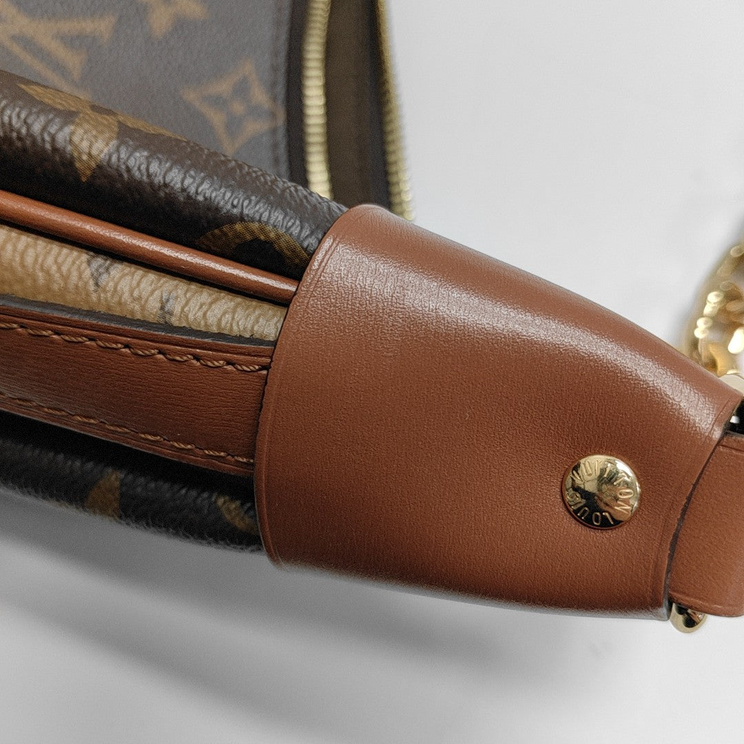 LOOP HOBO Monogram Coated Canvas Brown