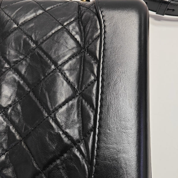 GABRIELLE Small Quilted Calfskin Black