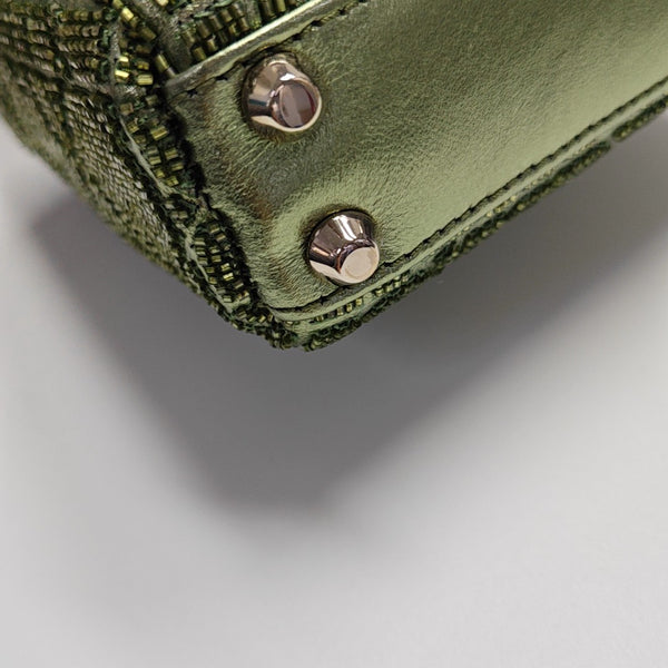 Authenticated pre-owned  Lady Dior Super Mini Cannage Special Material Green - Shoulder Bag at Looply