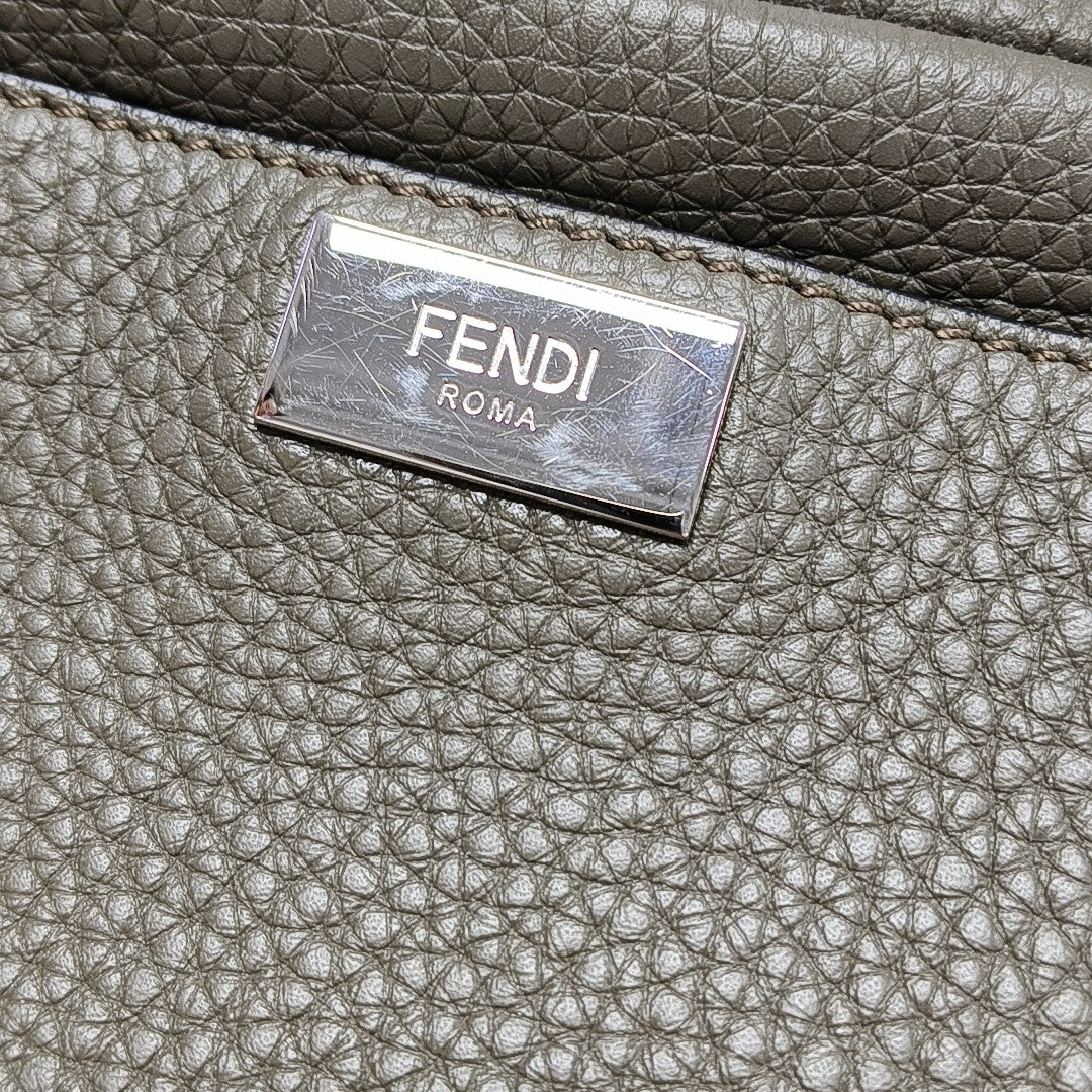 Calfskin Crossbody Bag Gray