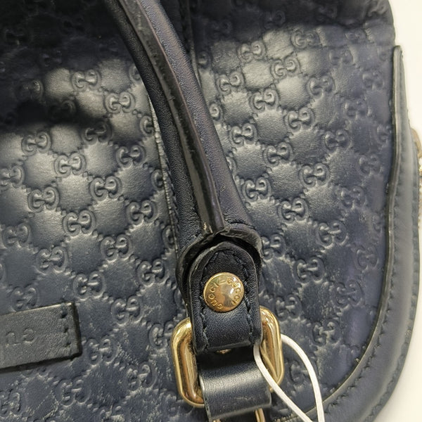Microguccissima Monogram Calfskin Blue