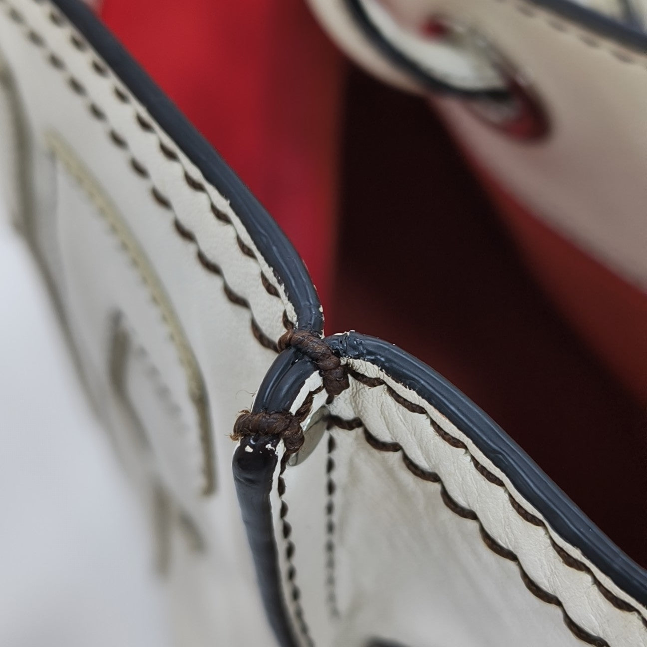 Quilted Calfskin Tote Bag White