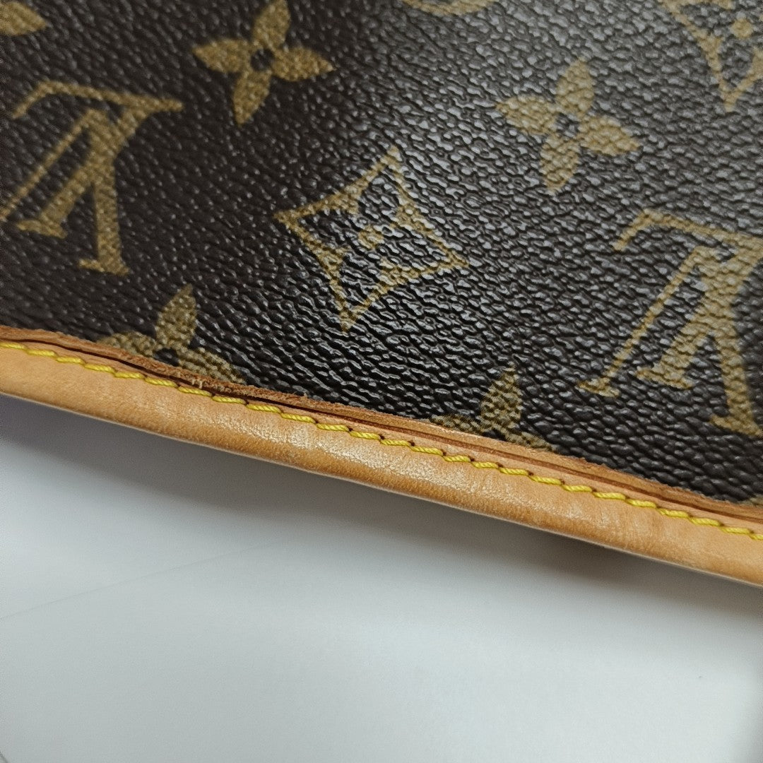 NEVERFULL MM Monogram Coated Canvas Brown