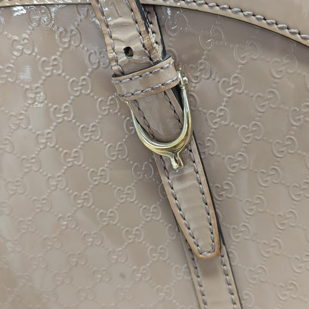 Monogram Patent Leather Shoulder Bag Pink