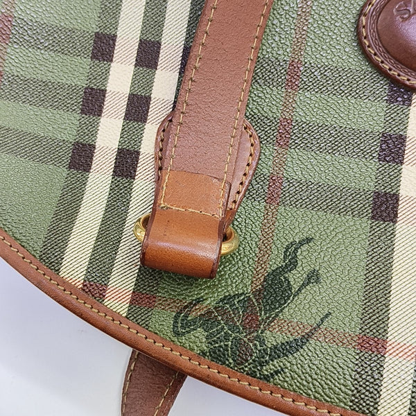 Coated Canvas Shoulder Bag Green