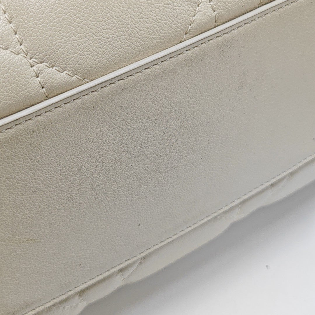 Cannage Calfskin White
