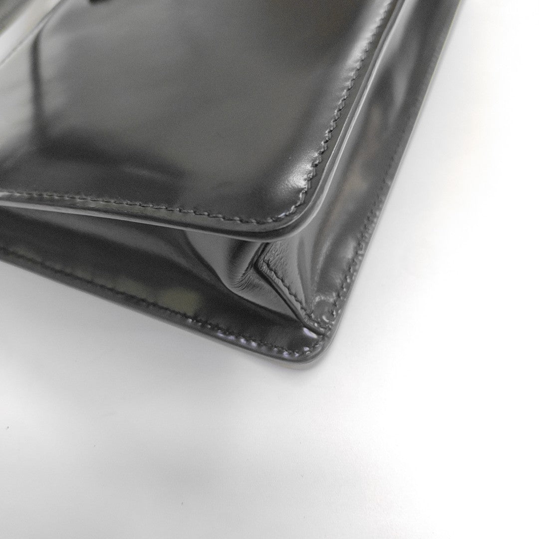 Calfskin Top Handle Bag Mini Black