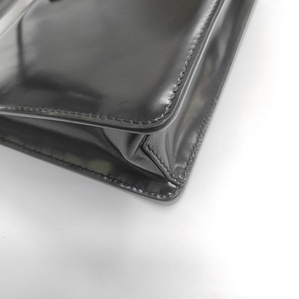 Calfskin Top Handle Bag Mini Black