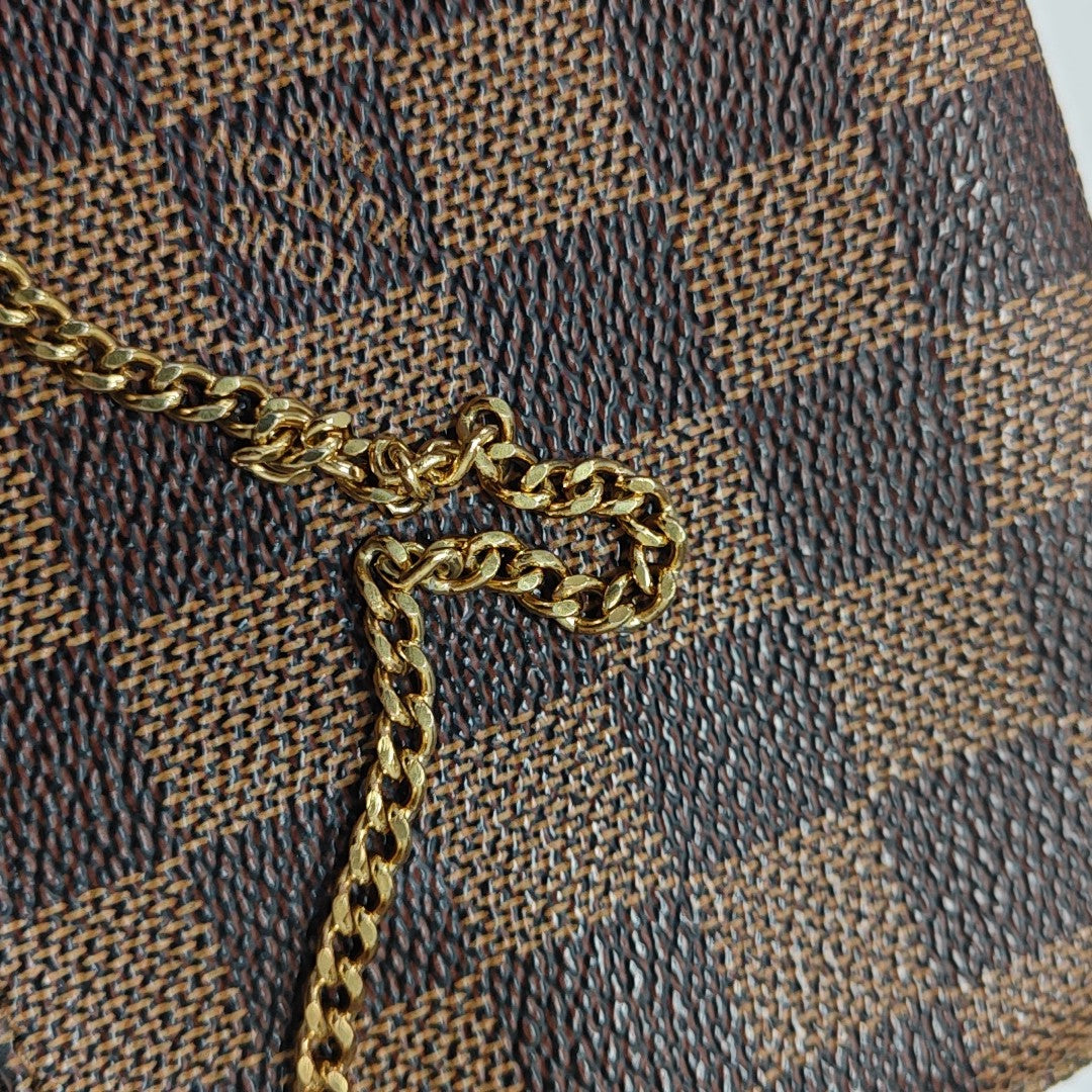 ACCESSOIRES Damier Ebene Coated Canvas Brown