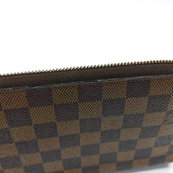ZIPPY Damier Ebene Coated Canvas Brown Wallet