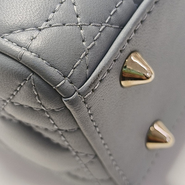 Lady Dior Small Cannage Lambskin Blue