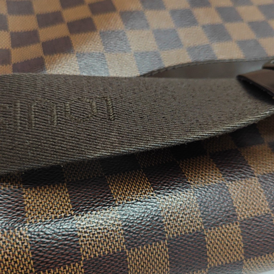 SHELTON MM Damier Ebene Coated Canvas Brown