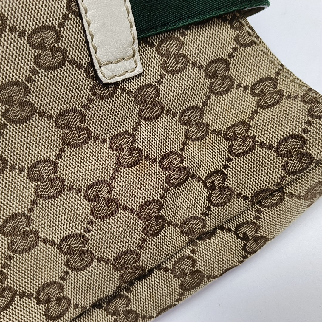 Monogram Canvas Shoulder Bag Brown