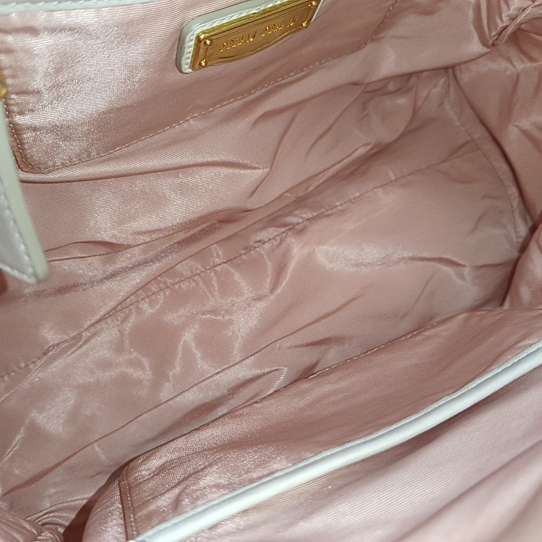 Quilted Canvas Shoulder Bag Pink